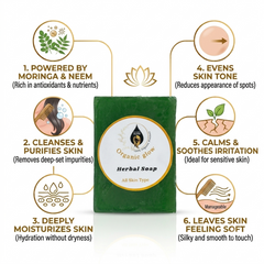 Neem & Moringa Daily Cleansing Soap – Fresh & Nourished Skin