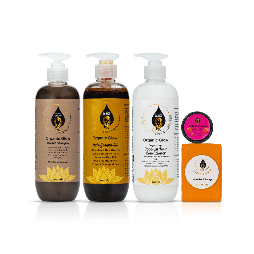 Mega Deal (Herbal Shampoo, Hair Growth Oil +Hair Conditioner, Herbal Soap And Lip Balm)