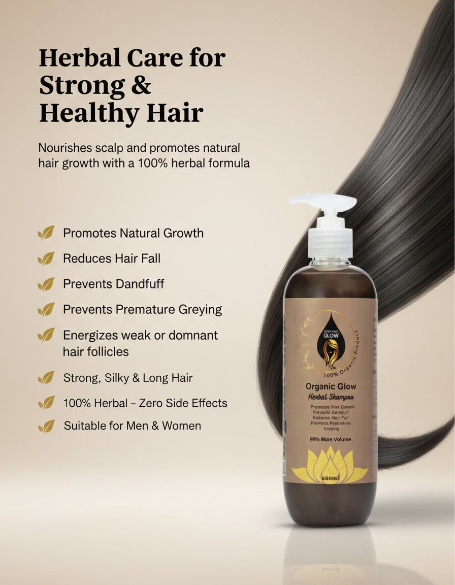 Herbal Hair Growth Shampoo – Nourishes Scalp & Promotes Healthy Hair (500ml)