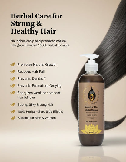 Herbal Hair Growth Shampoo – Nourishes Scalp & Promotes Healthy Hair (500ml)