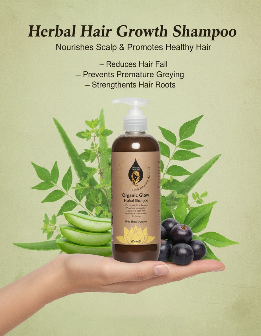 Herbal Hair Growth Shampoo – Nourishes Scalp & Promotes Healthy Hair (500ml)