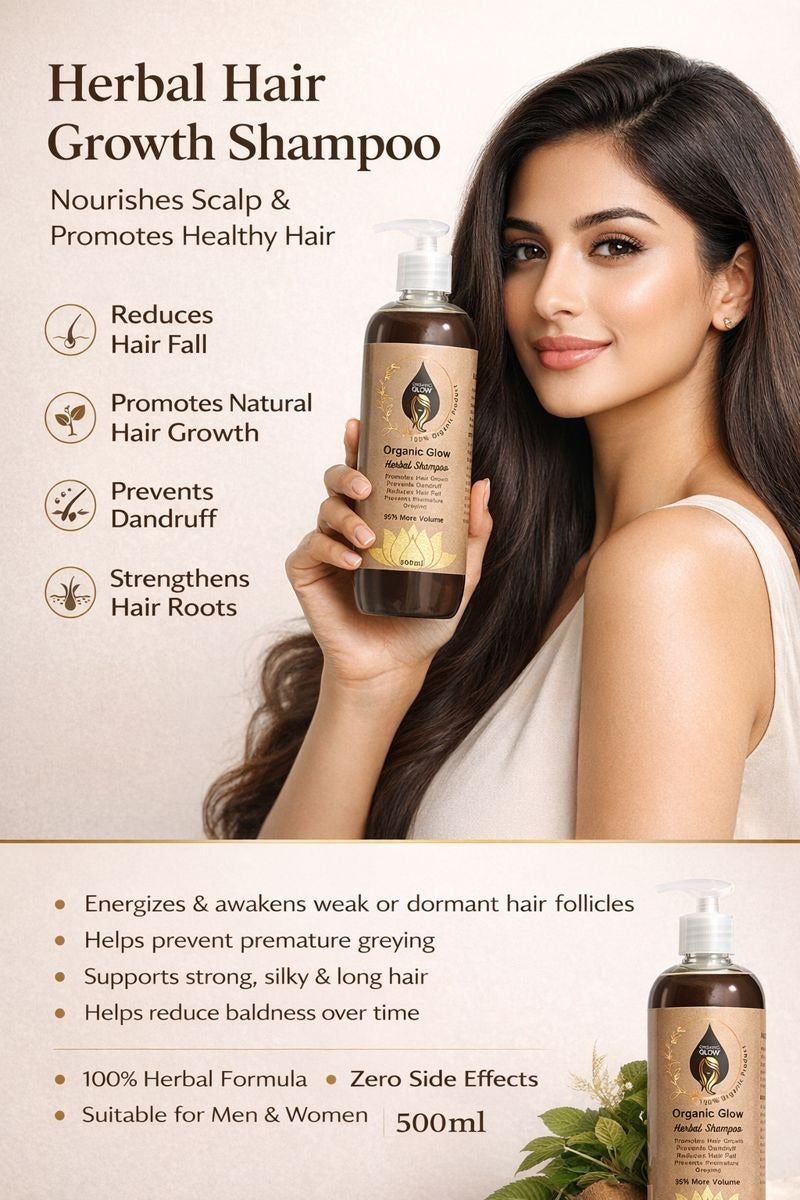 Herbal Hair Growth Shampoo – Nourishes Scalp & Promotes Healthy Hair (500ml)