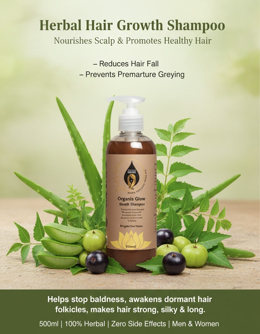 Herbal Hair Growth Shampoo – Nourishes Scalp & Promotes Healthy Hair (250ml)