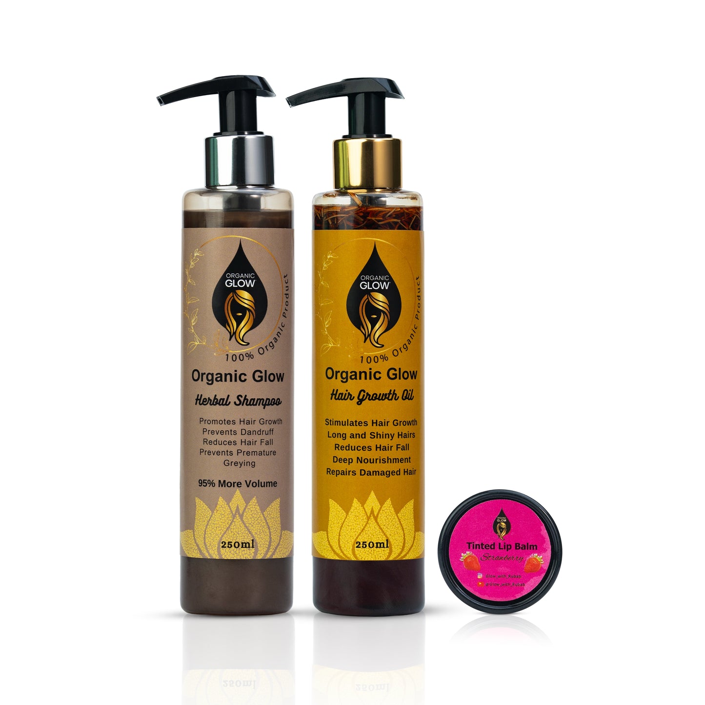 Deal 4 (Hair Growth Oil 250ml +Herbal Shampoo 250ml, Free Tinted Lip Balm)