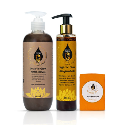 Deal 3 (Herbal Shampoo 500ml, Hair Growth Oil 250ml, Free Whitening Herbal Soap)